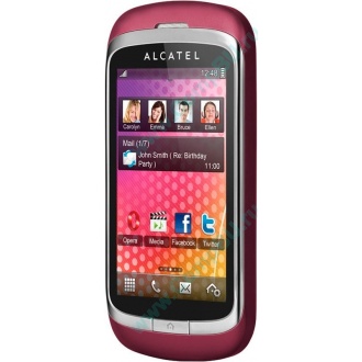 Красно-розовый телефон Alcatel One Touch 818 (Димитровград)